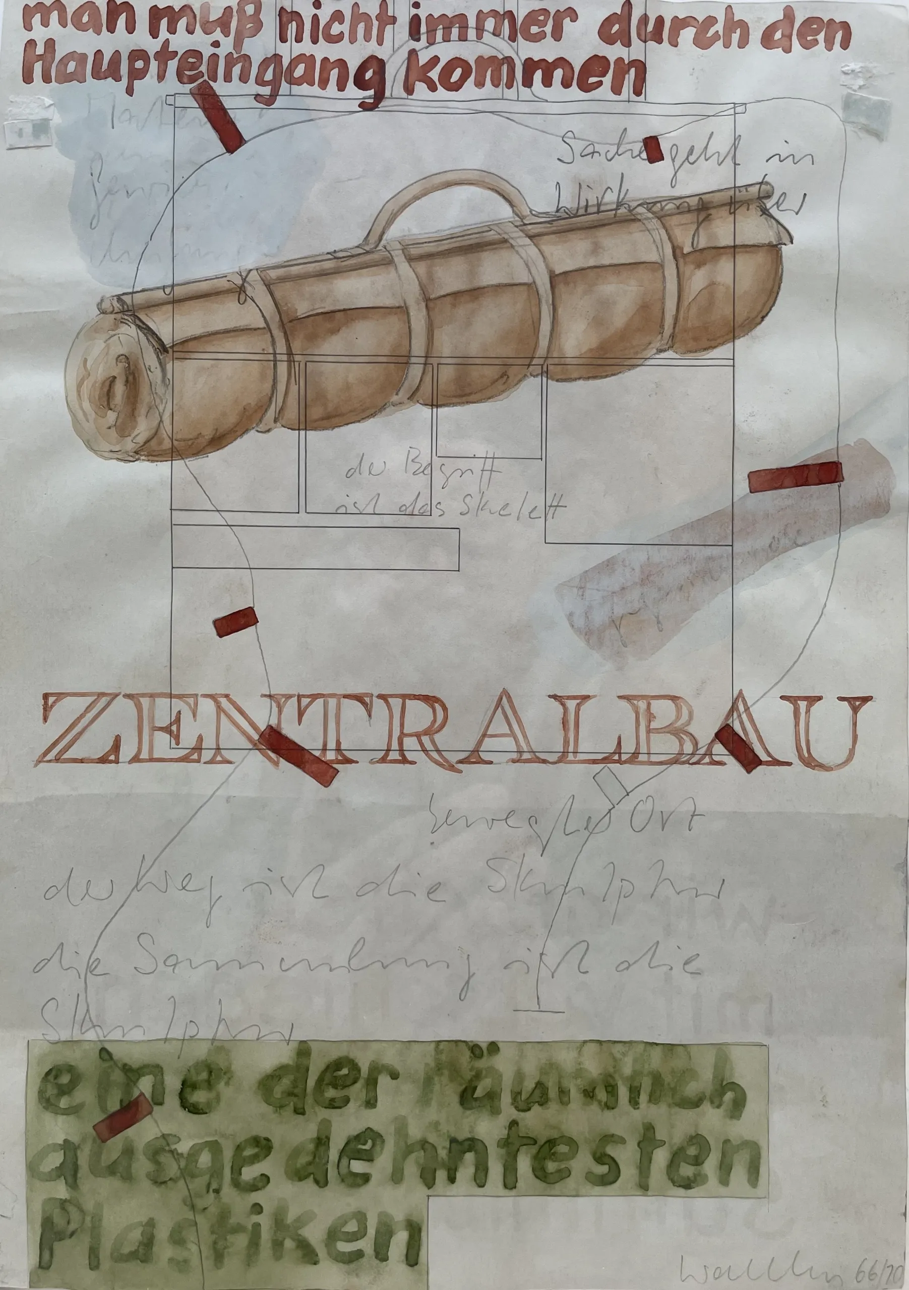 Franz Erhard Walther | WERKZEICHNUNG | ZENTRALBAU – Bild 2